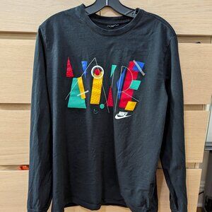 Nike Air Abstract Art Logo Sportswear Long Sleeve Tee Shirt T